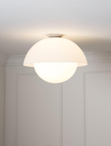 GLASS FLUSH DOME 20"