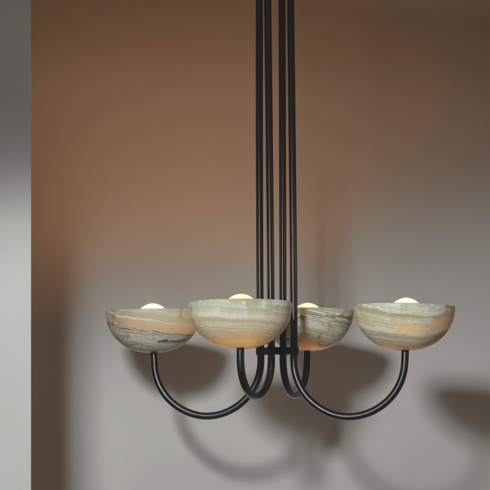 AURELIA CHANDELIER NARROW PENDANT LIGHT STONE