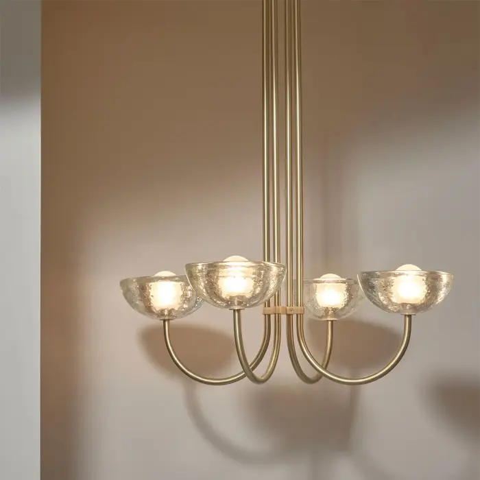 AURELIA CHANDELIER QUAD PENDANT LIGHT GLASS