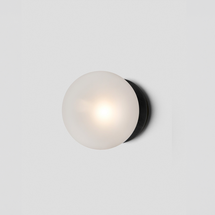 EXTERIOR ROUND BALL WALL SCONCE